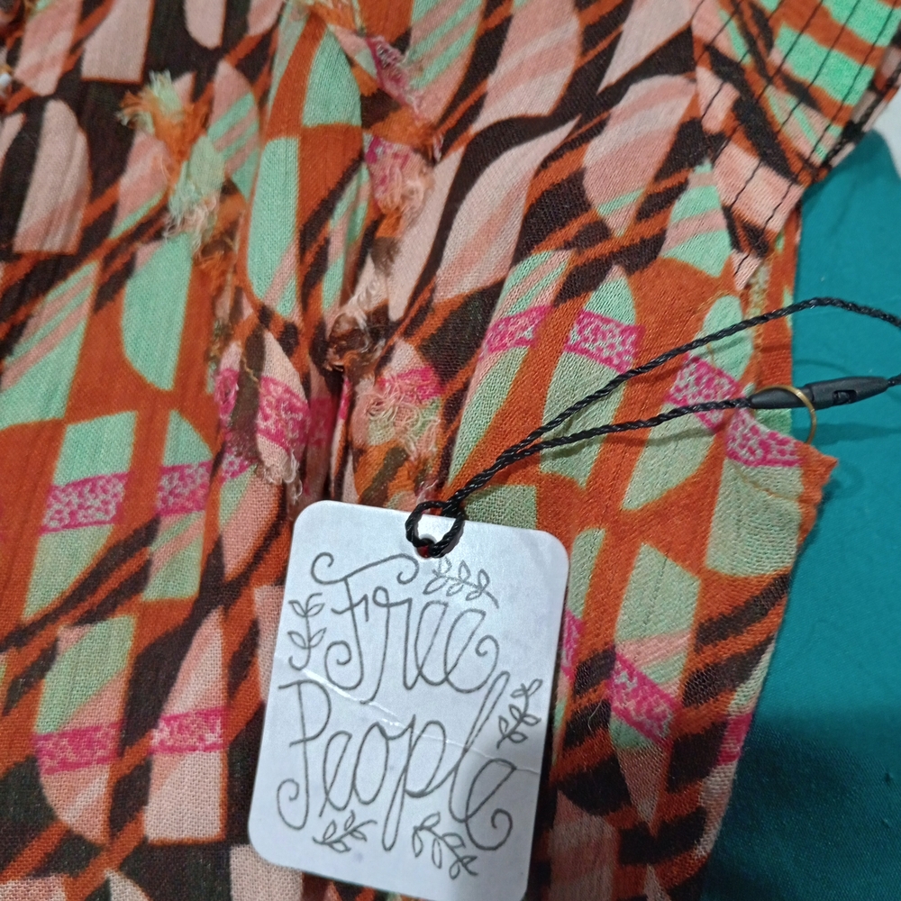 NWT Free People Women's Sahara Bohemian XS Multicolor Patterned Jumpsuit - Picture 7 of 16